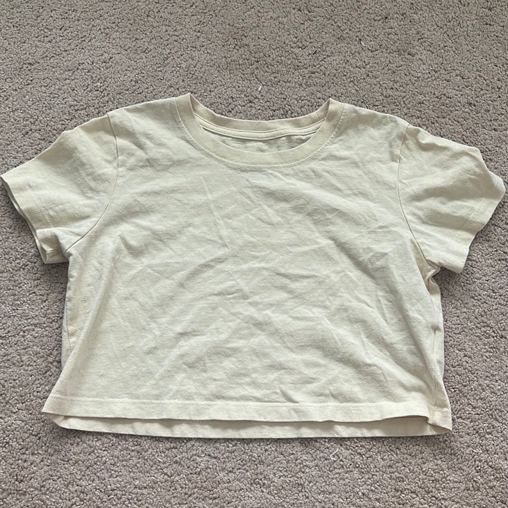 Yellow crop t shirt